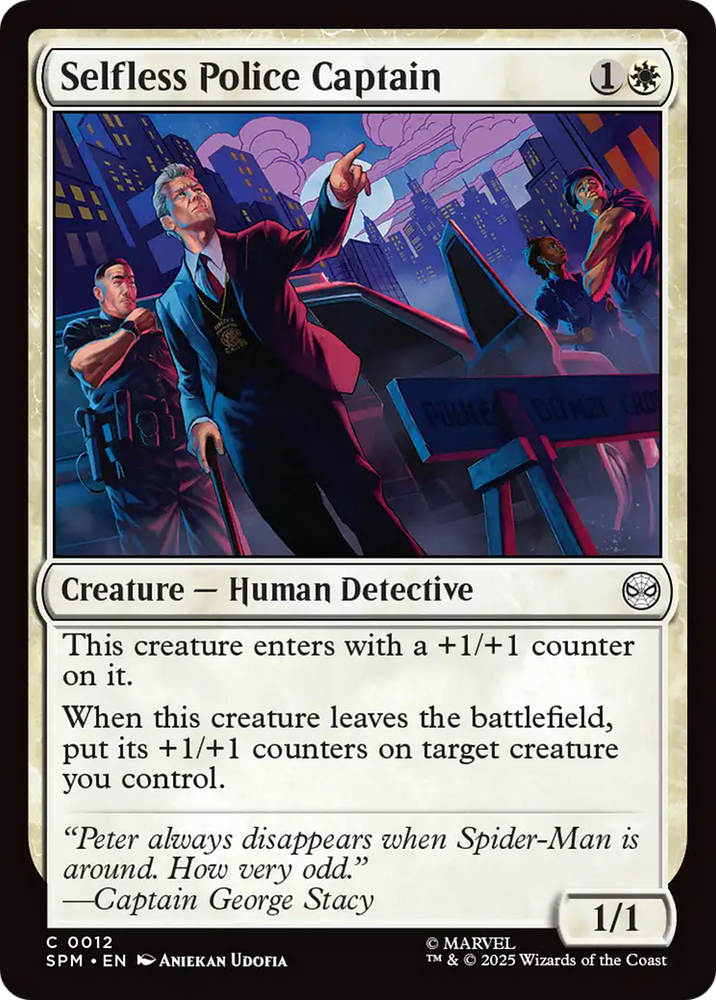 Selfless Police Captain [Marvel's Spider-Man] Magic: The Gathering