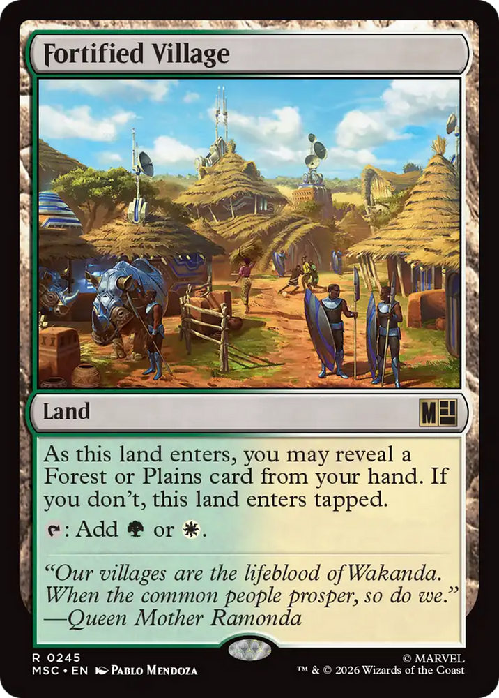Fortified Village (Surge Foil) [Marvel Super Heroes Commander] Magic: The Gathering