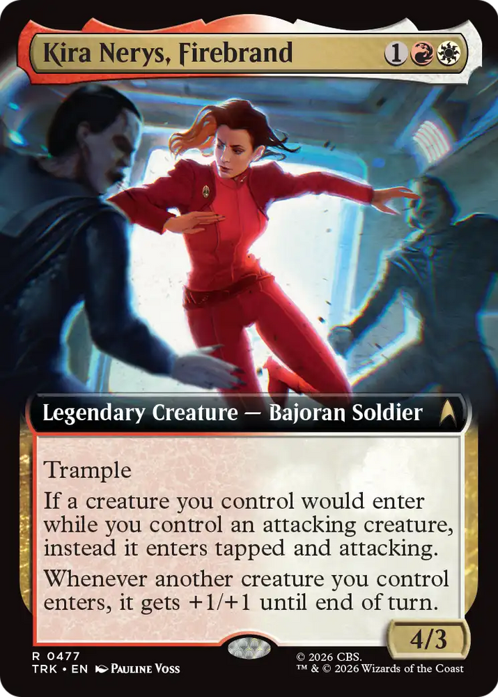 Kira Nerys, Firebrand (Extended Art) [Star Trek] Magic: The Gathering