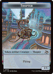 Golem (0015) // Thopter (0009) Double-Sided Token [Aetherdrift Tokens] Magic: The Gathering