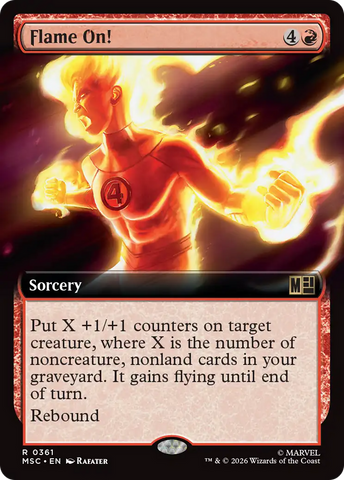 Flame On! (Extended Art) [Marvel Super Heroes Commander] Magic: The Gathering