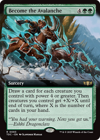 Become the Avalanche (Extended Art) [Tarkir: Dragonstorm Commander] Magic: The Gathering