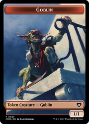 Saproling // Goblin Double-Sided Token [Commander Masters Tokens] Magic: The Gathering