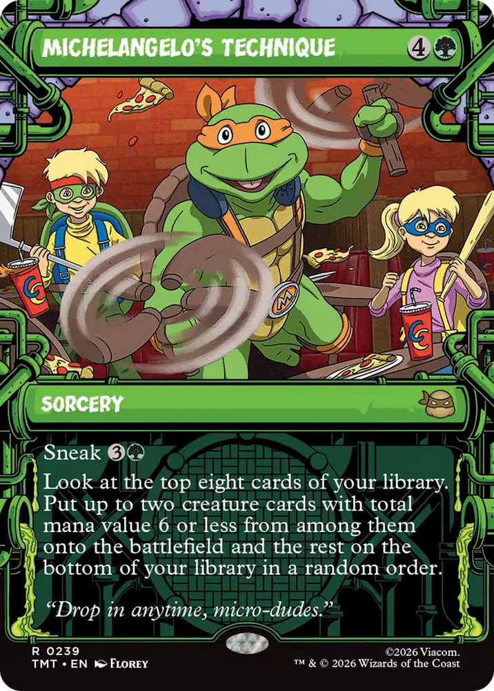 Michelangelo's Technique (Showcase) [Teenage Mutant Ninja Turtles] Magic: The Gathering