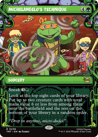 Michelangelo's Technique (Showcase) [Teenage Mutant Ninja Turtles] Magic: The Gathering