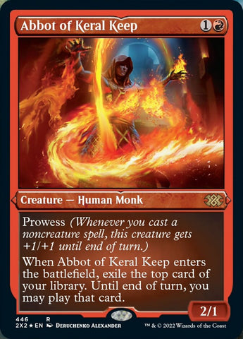 Abbot of Keral Keep (Foil Etched) [Double Masters 2022] Magic: The Gathering