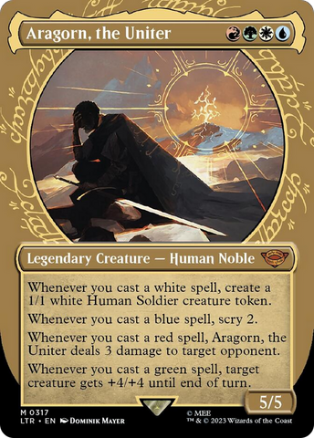 Aragorn, the Uniter (Showcase Ring Frame) [The Lord of the Rings: Tales of Middle-Earth] Magic: The Gathering