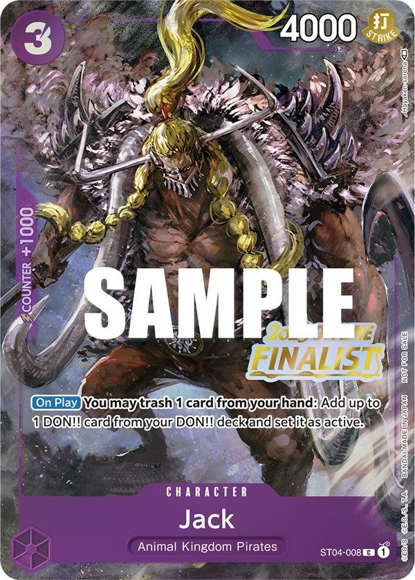 Jack (Offline Regional 2023) [Finalist] [One Piece Promotion Cards] Bandai