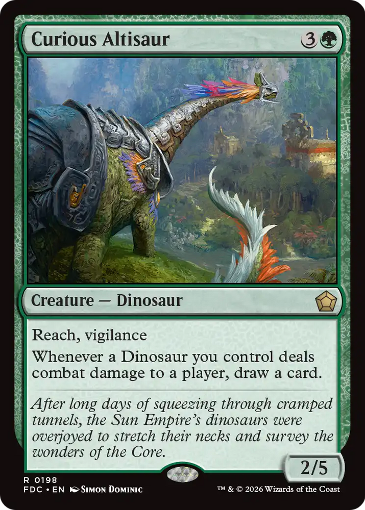 Curious Altisaur [Foundations Commander] Magic: The Gathering