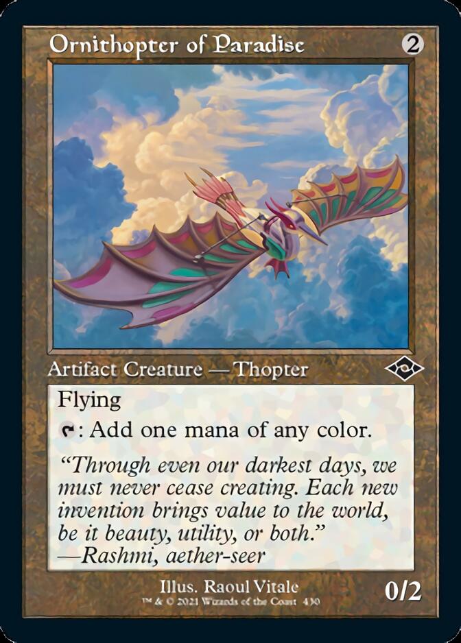 Ornithopter of Paradise (Retro Foil Etched) [Modern Horizons 2] Magic: The Gathering