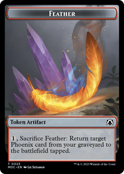 Feather // Servo Double-Sided Token [March of the Machine Commander Tokens] Magic: The Gathering