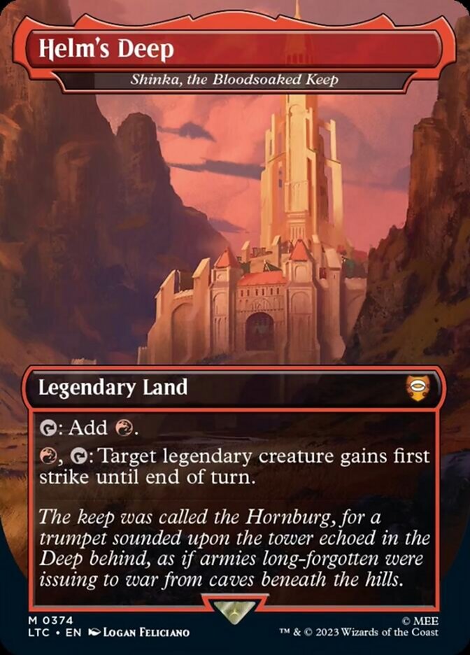 Helm's Deep - Shinka, the Bloodsoaked Keep [The Lord of the Rings: Tales of Middle-Earth Commander] Magic: The Gathering