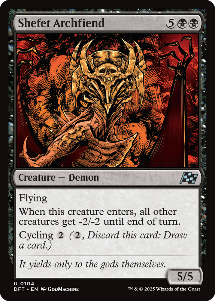 Shefet Archfiend [Aetherdrift] Magic: The Gathering