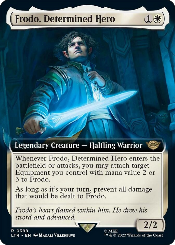 Frodo, Determined Hero (Extended Art) [The Lord of the Rings: Tales of Middle-Earth] Magic: The Gathering