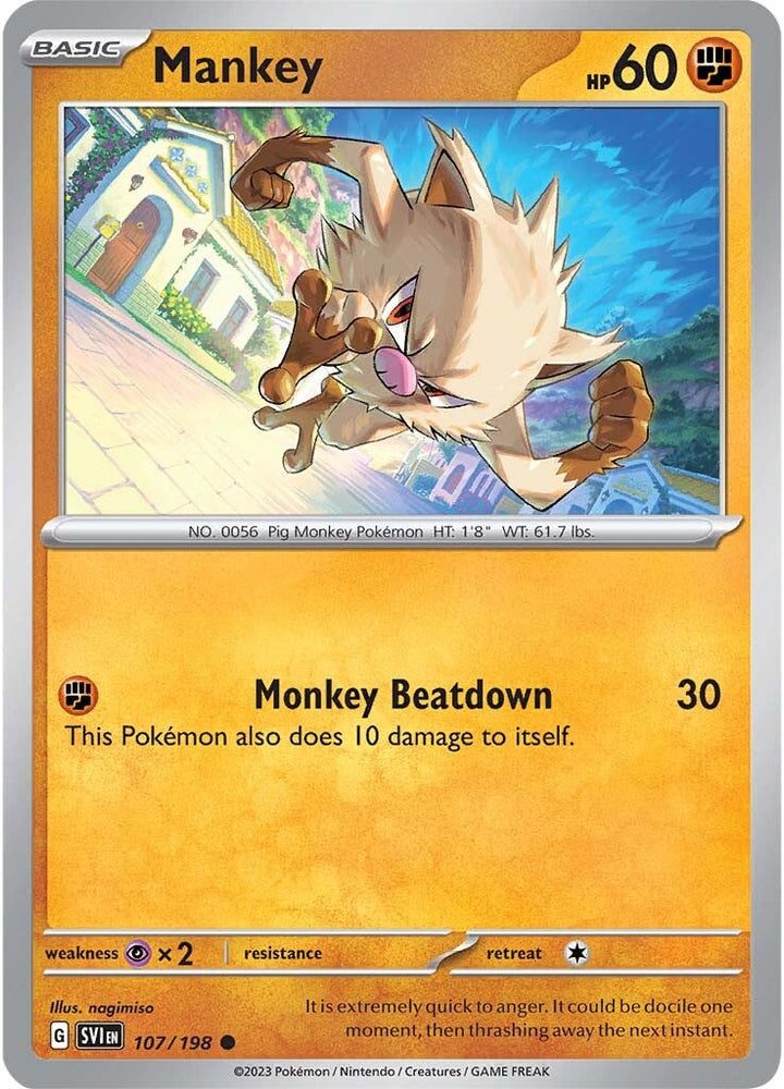 Mankey (107/198) [Scarlet & Violet: Base Set] Pokémon