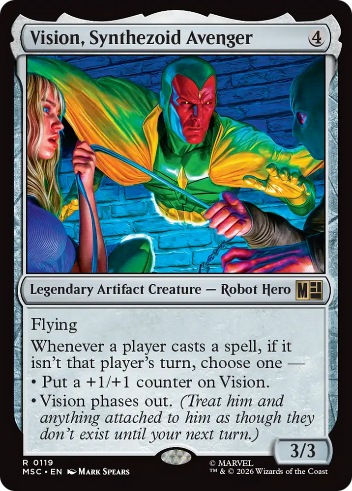 Vision, Synthezoid Avenger [Marvel Super Heroes Commander] Magic: The Gathering