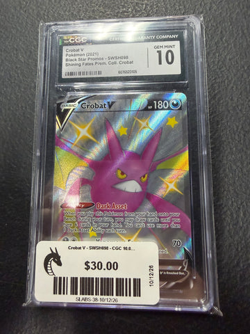 Crobat V - SWSH098 - CGC 10.0 Gem Mint -  (Promo) Pokemon