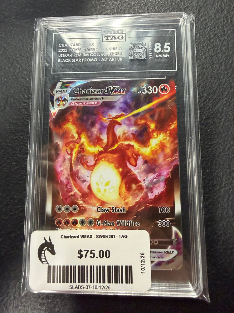 Charizard VMAX - SWSH261 - TAG 8.5 NM MT+ -  (Promo) Pokemon