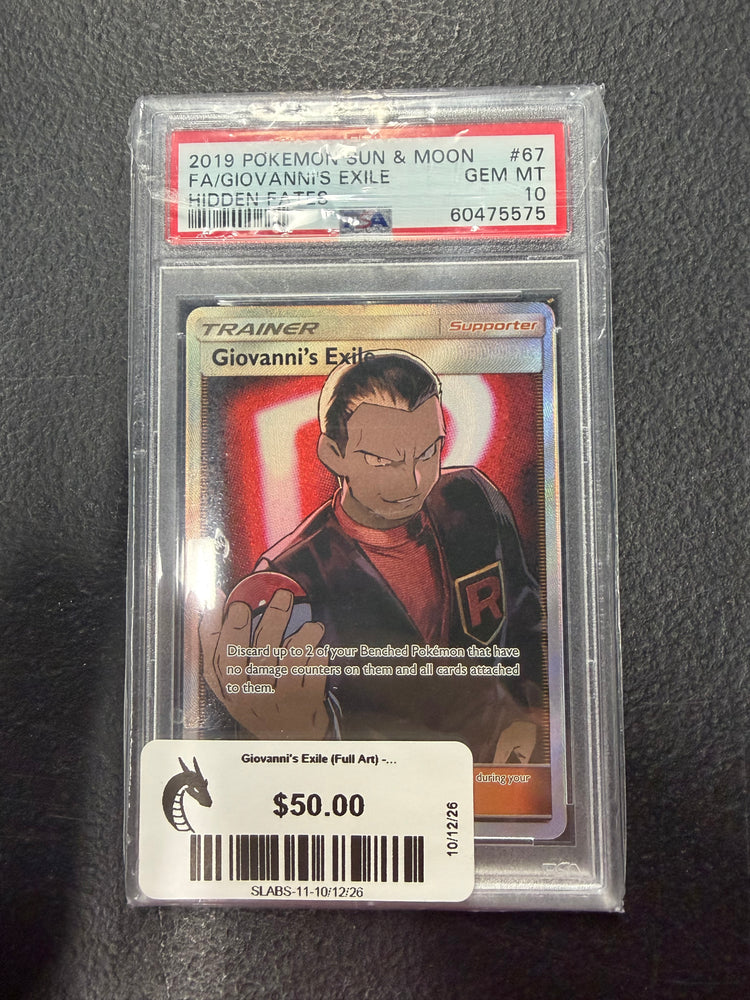 Giovanni's Exile (Full Art) - 67/68 - PSA 10.0 GEM - MT -  (Ultra Rare) Pokemon