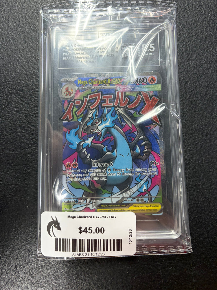 Mega Charizard X ex - 23 - TAG 8.5 NM MT+ -  (Promo) Pokemon