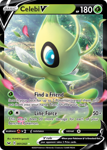 Celebi V (001/202) [Sword & Shield: Base Set] Pokémon