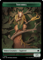 Squirrel // Darkstar Augur Double-Sided Token [Bloomburrow Tokens] Magic: The Gathering