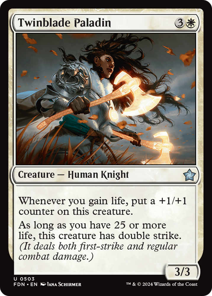 Twinblade Paladin [Foundations] Magic: The Gathering
