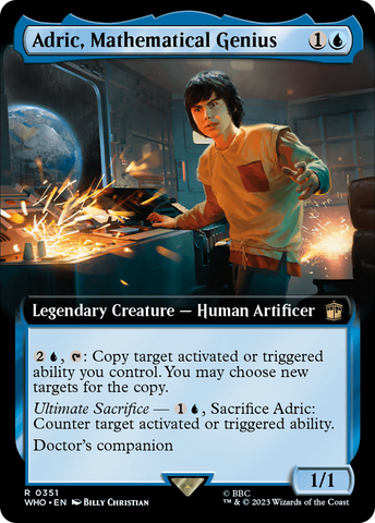 Adric, Mathematical Genius (Extended Art) [Doctor Who] Magic: The Gathering
