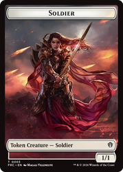 Soldier // Shark Double-Sided Token [Reality Fracture Commander Tokens] Magic: The Gathering