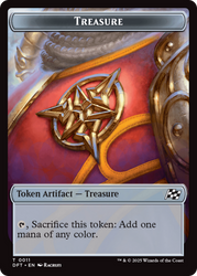 Dinosaur Dragon // Treasure Double-Sided Token [Aetherdrift Tokens] Magic: The Gathering