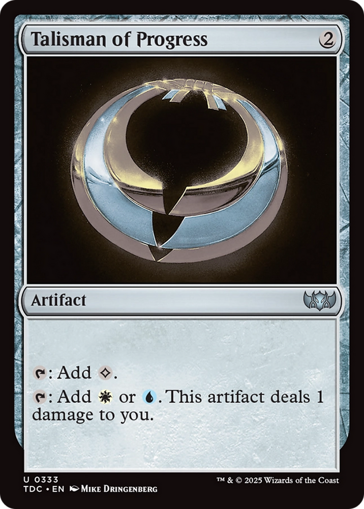 Talisman of Progress [Tarkir: Dragonstorm Commander] Magic: The Gathering
