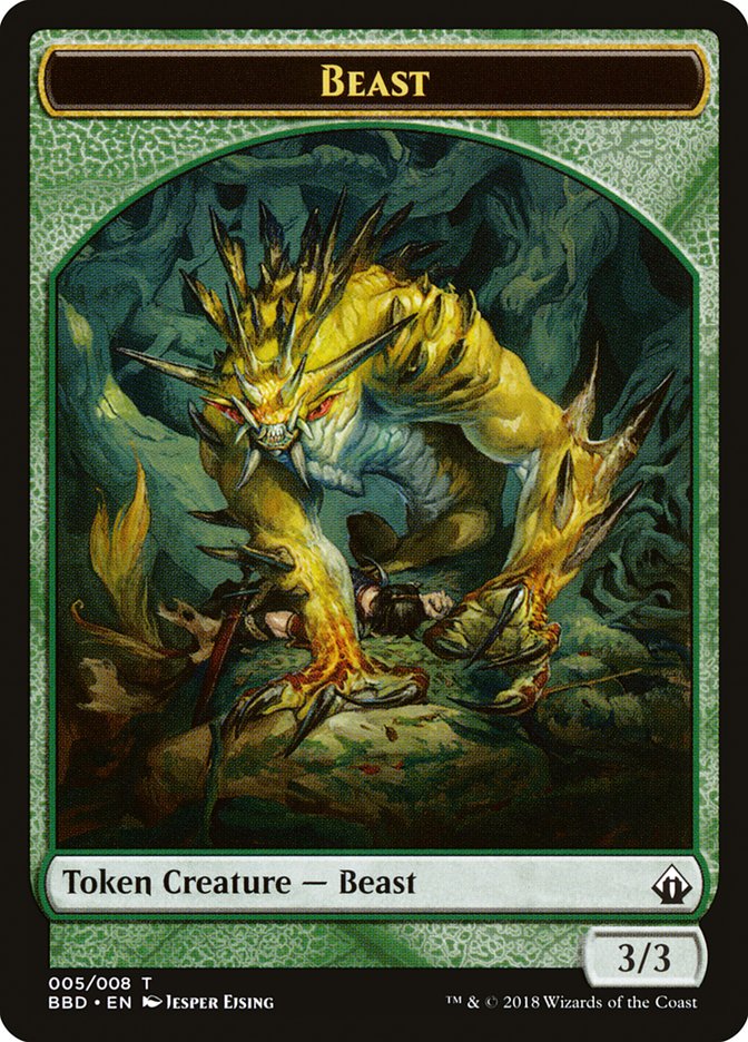 Beast Token [Battlebond Tokens] Magic: The Gathering