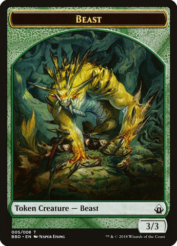 Beast Token [Battlebond Tokens] Magic: The Gathering