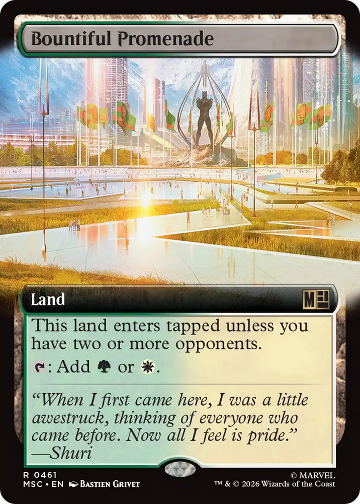 Bountiful Promenade (Extended Art) [Marvel Super Heroes Commander] Magic: The Gathering