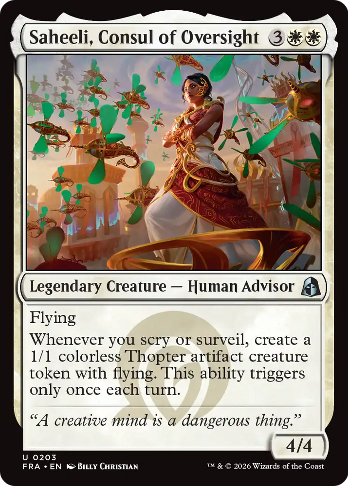 Saheeli, Consul of Oversight [Reality Fracture] Magic: The Gathering