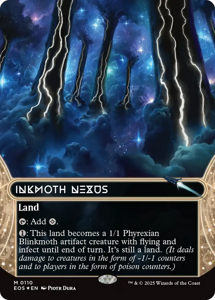 Inkmoth Nexus (0110) (Borderless) (Galaxy Foil) [Edge of Eternities: Stellar Sights] Magic: The Gathering