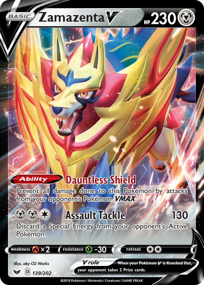 Zamazenta V (139/202) [Sword & Shield: Base Set] Pokémon