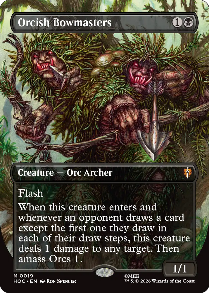 Orcish Bowmasters (Borderless) [The Hobbit: Eternal-Legal] Magic: The Gathering