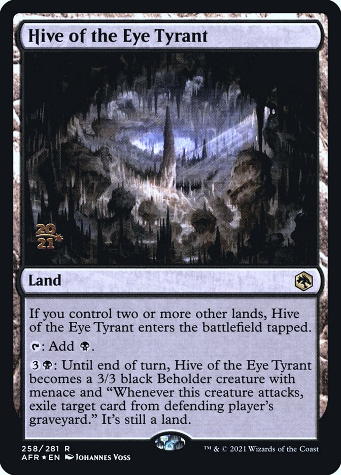 Hive of the Eye Tyrant [Dungeons & Dragons: Adventures in the Forgotten Realms Prerelease Promos] Magic: The Gathering