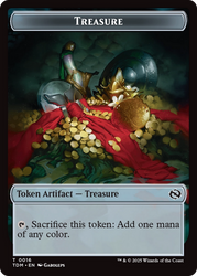 Treasure // Zombie Druid Double-Sided Token [Tarkir: Dragonstorm Tokens] Magic: The Gathering