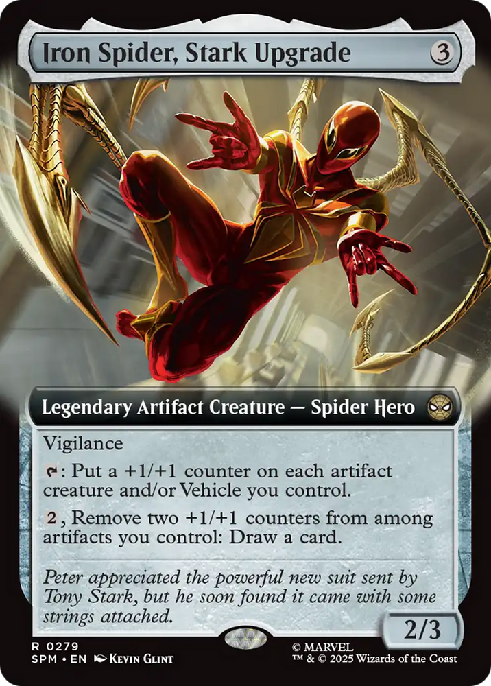 Iron Spider, Stark Upgrade (Extended Art) [Marvel's Spider-Man] Magic: The Gathering