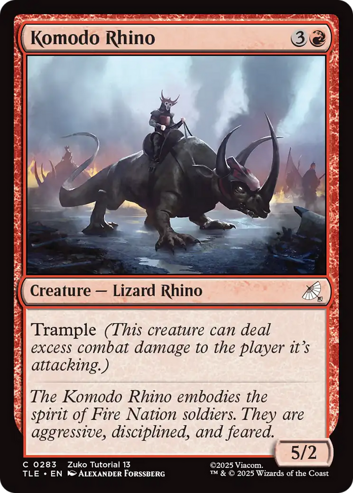 Komodo Rhino (0283) [Avatar: The Last Airbender: Eternal-Legal] Magic: The Gathering