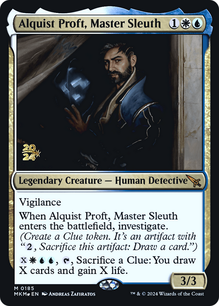 Alquist Proft, Master Sleuth [Murders at Karlov Manor Prerelease Promos] Magic: The Gathering