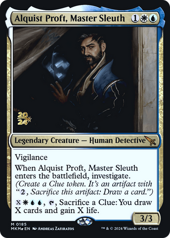 Alquist Proft, Master Sleuth [Murders at Karlov Manor Prerelease Promos] Magic: The Gathering