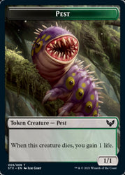 Spirit // Pest Double-Sided Token [Strixhaven: School of Mages Tokens] Magic: The Gathering