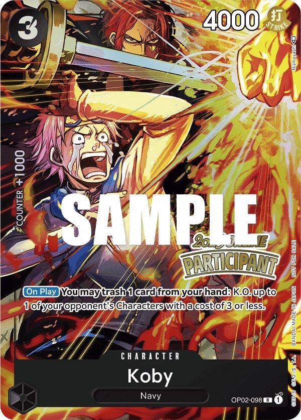 Koby (Online Regional 2023) [Participant] [One Piece Promotion Cards] Bandai