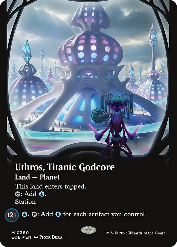 Uthros, Titanic Godcore (Borderless) (Galaxy Foil) [Edge of Eternities] Magic: The Gathering