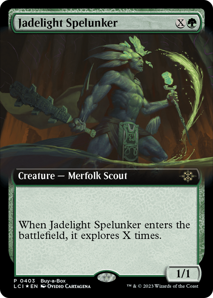 Jadelight Spelunker (Extended Art) (Buy-A-Box) [The Lost Caverns of Ixalan Promos] Magic: The Gathering