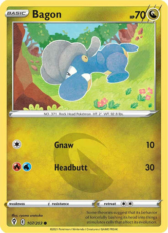 Bagon (107/203) [Sword & Shield: Evolving Skies] Pokémon