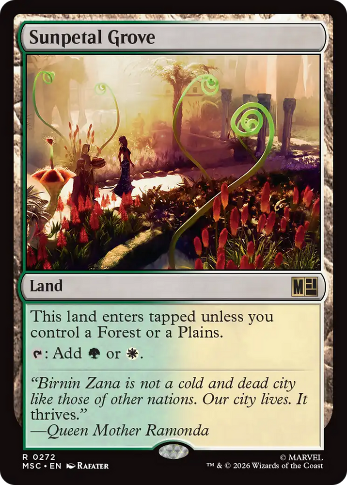 Sunpetal Grove (Surge Foil) [Marvel Super Heroes Commander] Magic: The Gathering